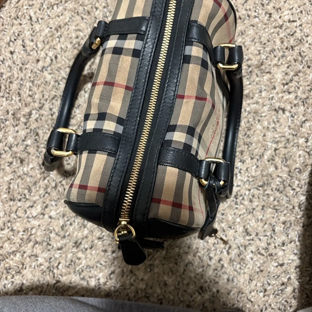 Burberry Beige and Black Plaid Handbag - Picture 10 of 15